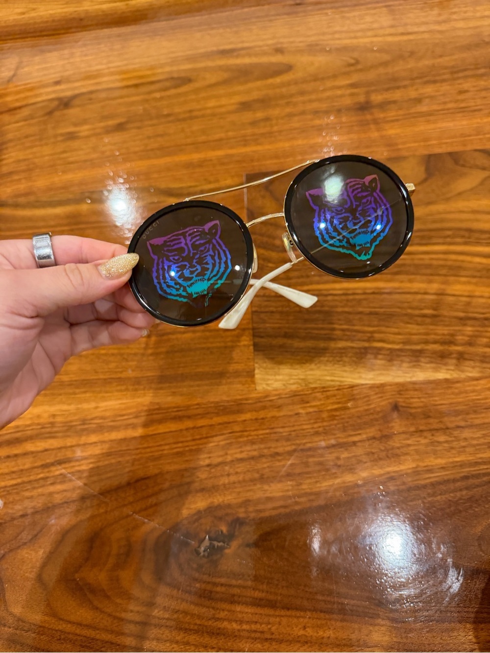 authentic gucci holographic tiger sunglasses